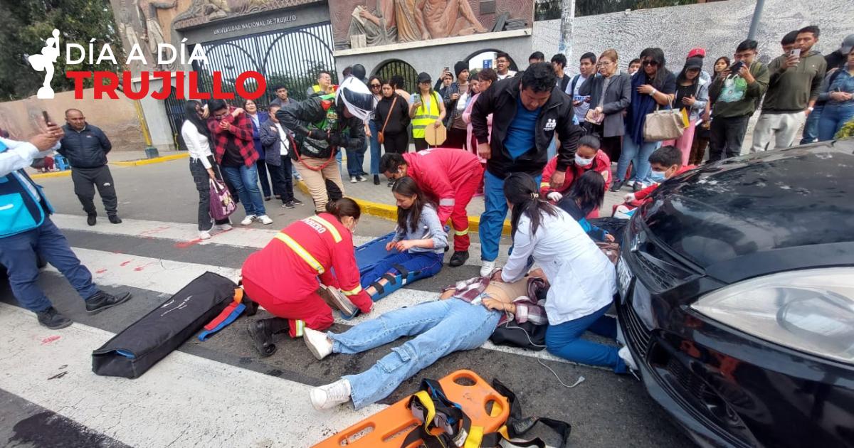 Simulacro de accidente de tránsito deja un muerto y dos heridos frente ...