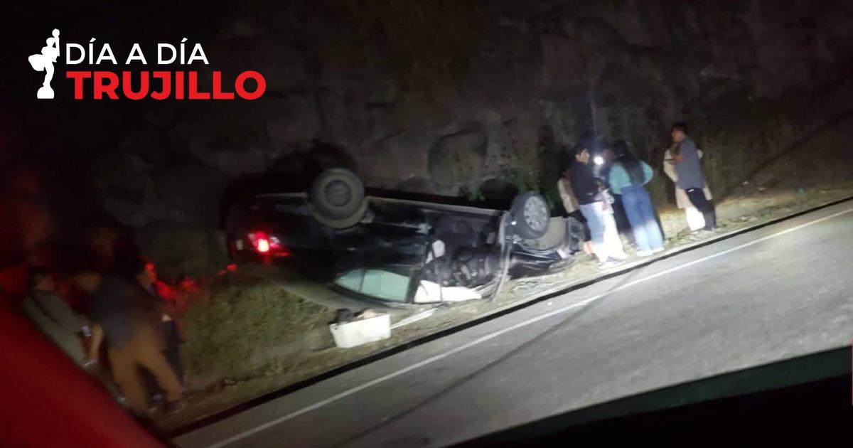 Familia sufre accidente de tránsito tras volcadura de su auto en Otuzco ...