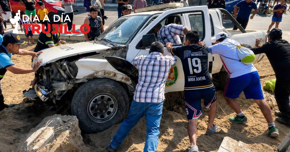Virú: Camioneta de la Policía choca contra muro y deja tres heridos ...